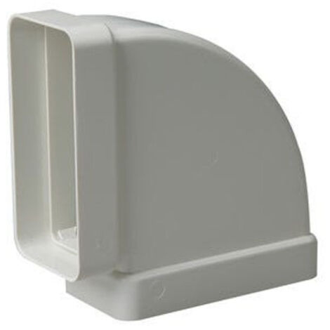 Coude Rectangulaire Horizontal 90º 55x110 mm Accessoire d'Extraction Ignifuge pour Aérateurs Extracteurs Haute Efficacité