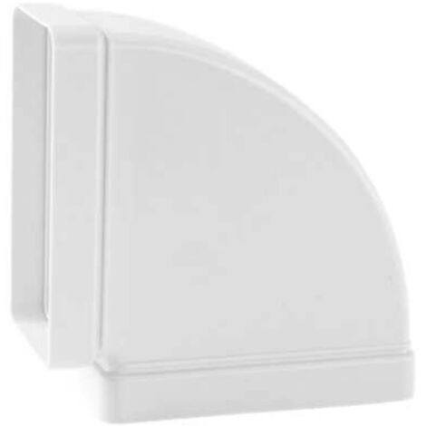 Coude Rectangulaire Horizontal 90° Sortie Gaz PVC Blanc 110103 Réf 0535