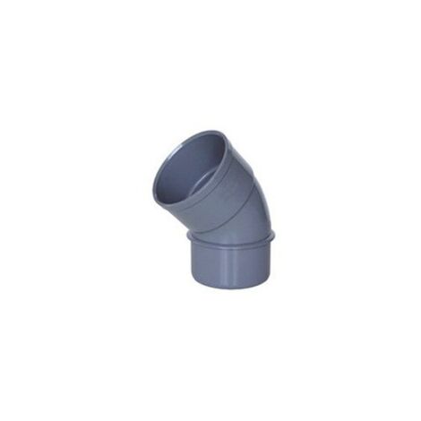 Coude rigide en PVC gris Homme-femme - a 45º - 32