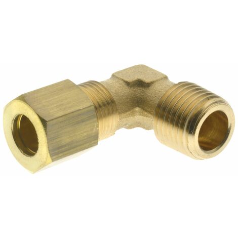 Coude RS PRO Femelle métrique M14 BSP 3/8" mâle en Laiton, Coude ( Prix pour Paquet de 10 )