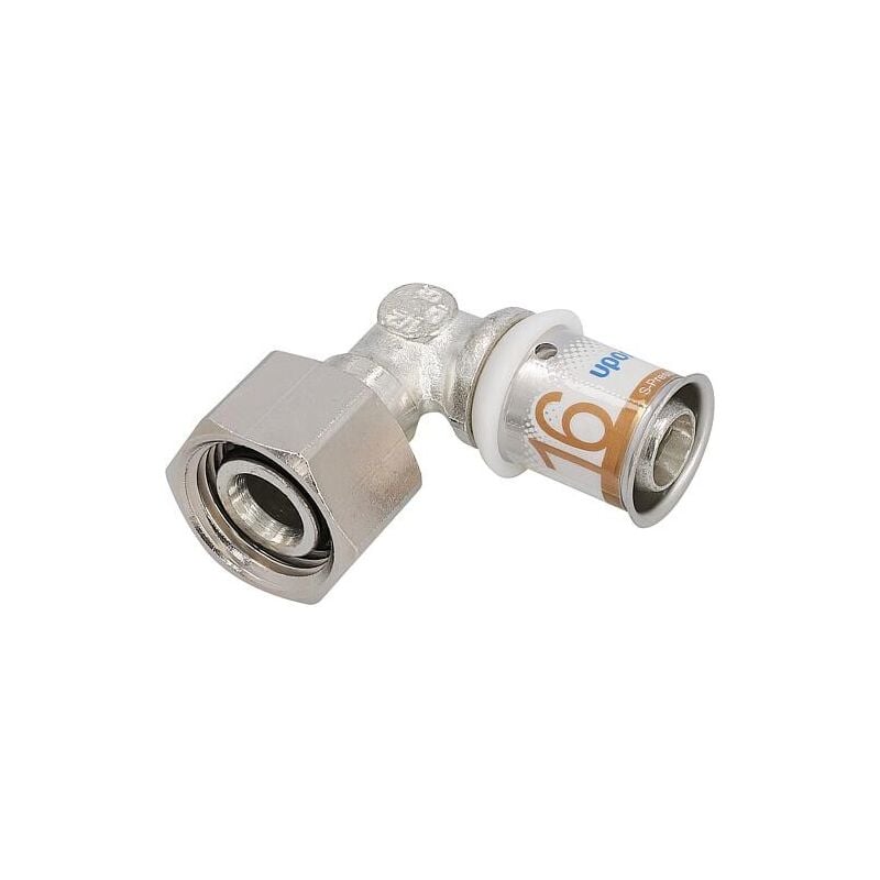 Uponor - Raccord à visser coudé sk S-Sertir plus Geberit Ø16mm-DN15 (1/2') fi