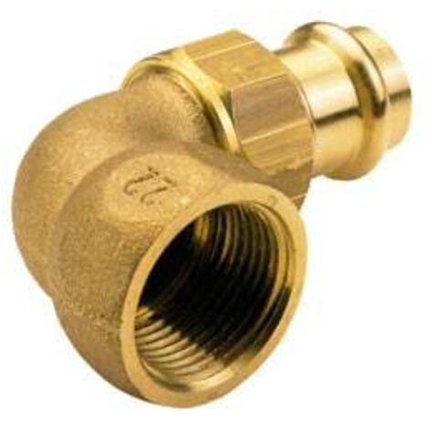 Coude union Femelle Femelle Ø18 x 3/4" (20/27) laiton à sertir et visser