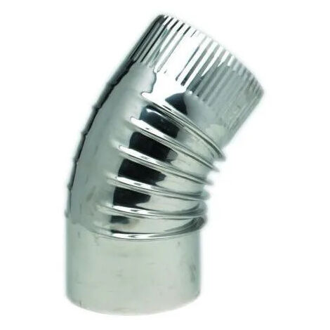 Coude inox 304 BR 45° plissé Ø125