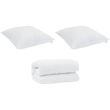 Couette avec Oreillers avec oreiller 3 pcs，Duvet Blanc CFW60470