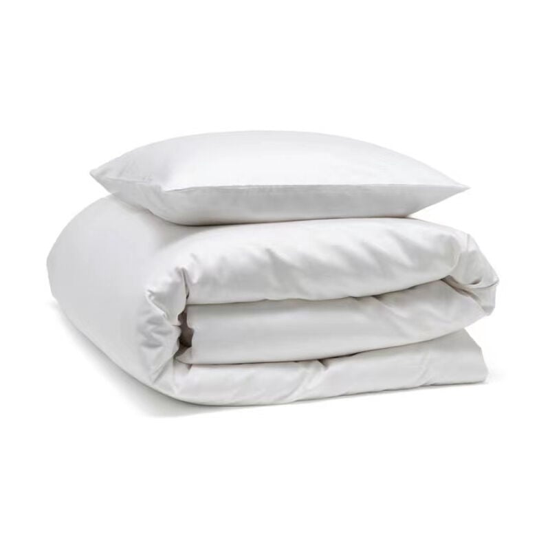 Couette Blanche de 140 x 200 cm avec Oreiller de 60 x 60 cm - pour une places de matelas