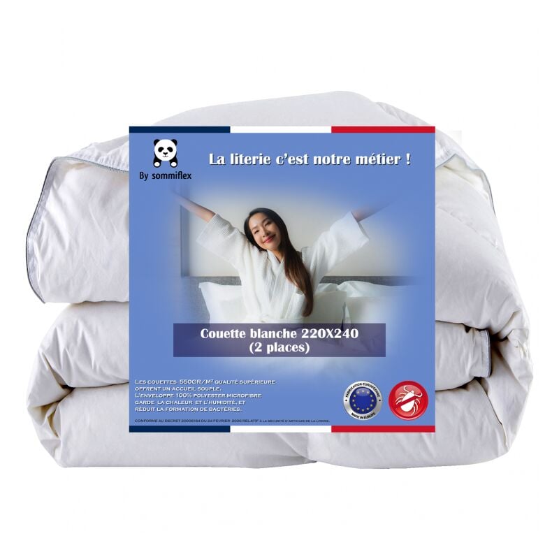 COUETTE CHAUDE MAXI MOËLLEUSE 220X240 CM 550 gr (HIVER)