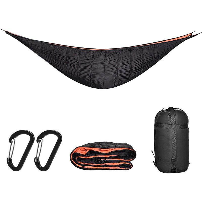 Couette De Hamac De Camping D'Automne Et D'Hiver, Coque En Nylon 20D Indechirable, Rembourrage En Coton Creux 200G, Avec Sac De Rangement, 7,7 * 4,3