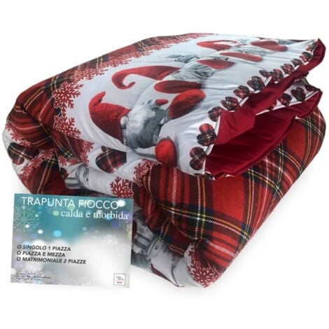 TEX FAMILY Couette d'hiver ELF RED BOW © Couette d'hiver fabriquée en Italie 1 PLACE