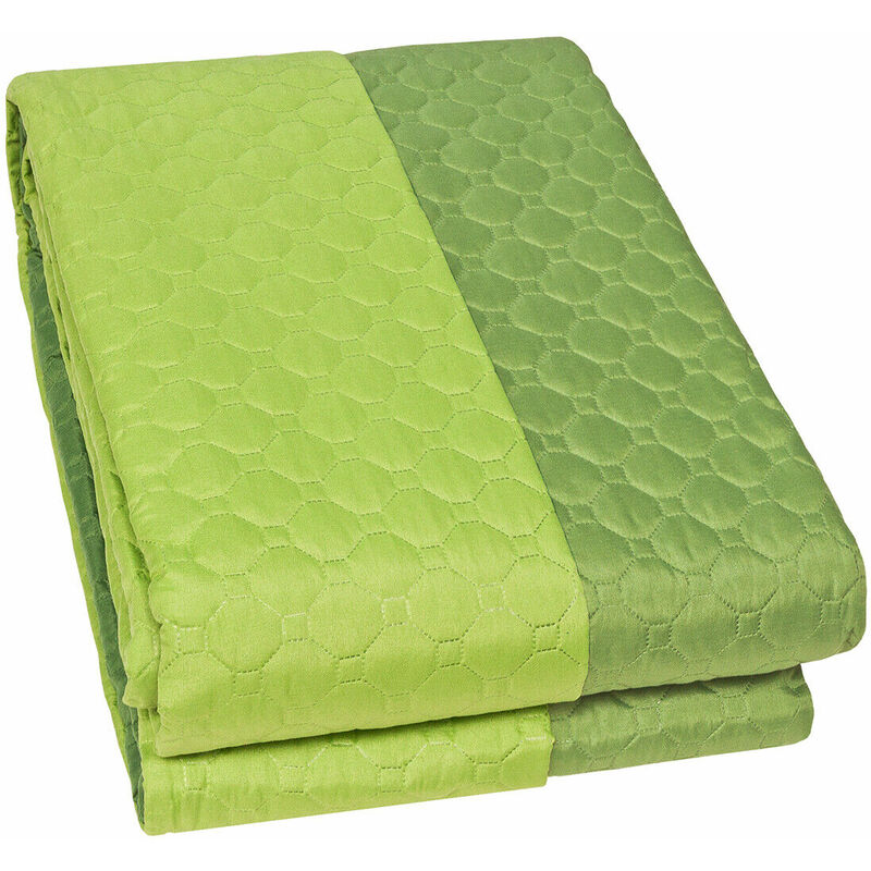 emmevi mv s.p.a. - couette double face double ou simple couverture douce couvre-lit couleur unie vert - double 250x250