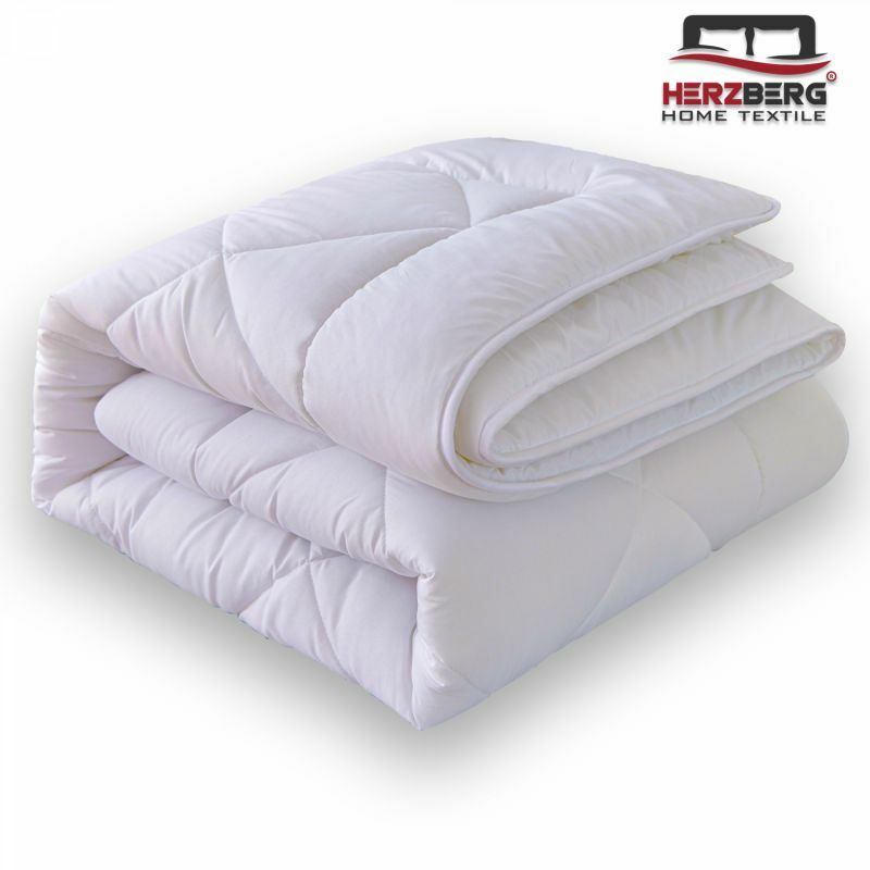 Herzberg - Couette en microfibre 200X200cm Blanche HG22067WD