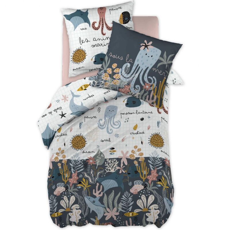 Doulito - Couette enfant imprimée 140x200 cm - Océan