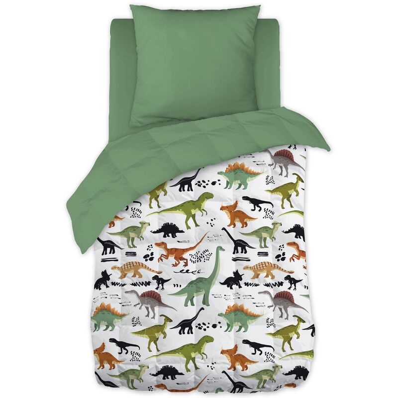Couette imprimee 140 x 200 cm Dinosaure