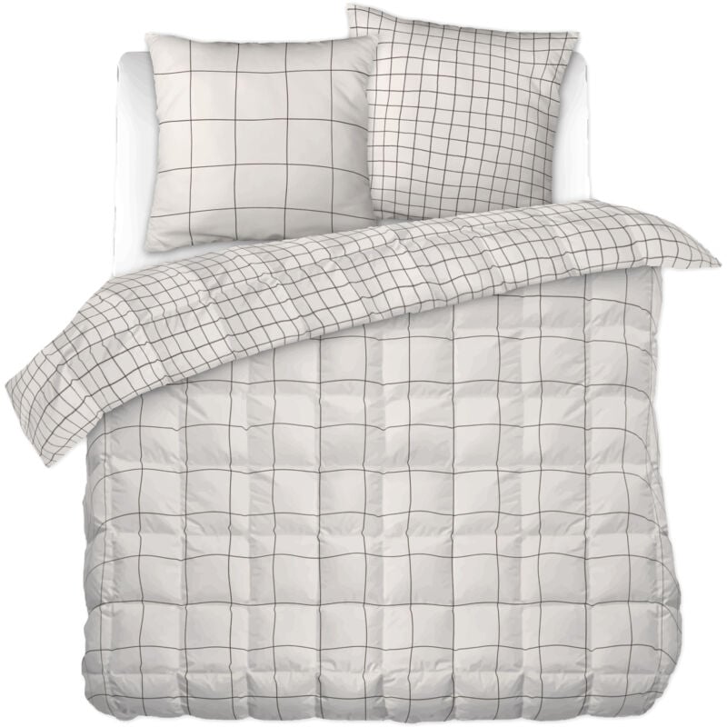 Couette Imprimée 200 x 200 cm + 2 Taies d'Oreiller 60 x 60 cm – Coton Carrie Pampa