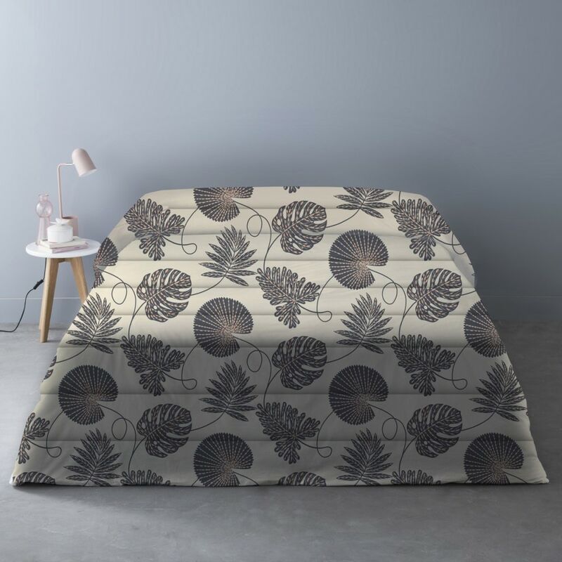 Dourev - Couette imprimée 240x220 cm Olivia gris 450 gr