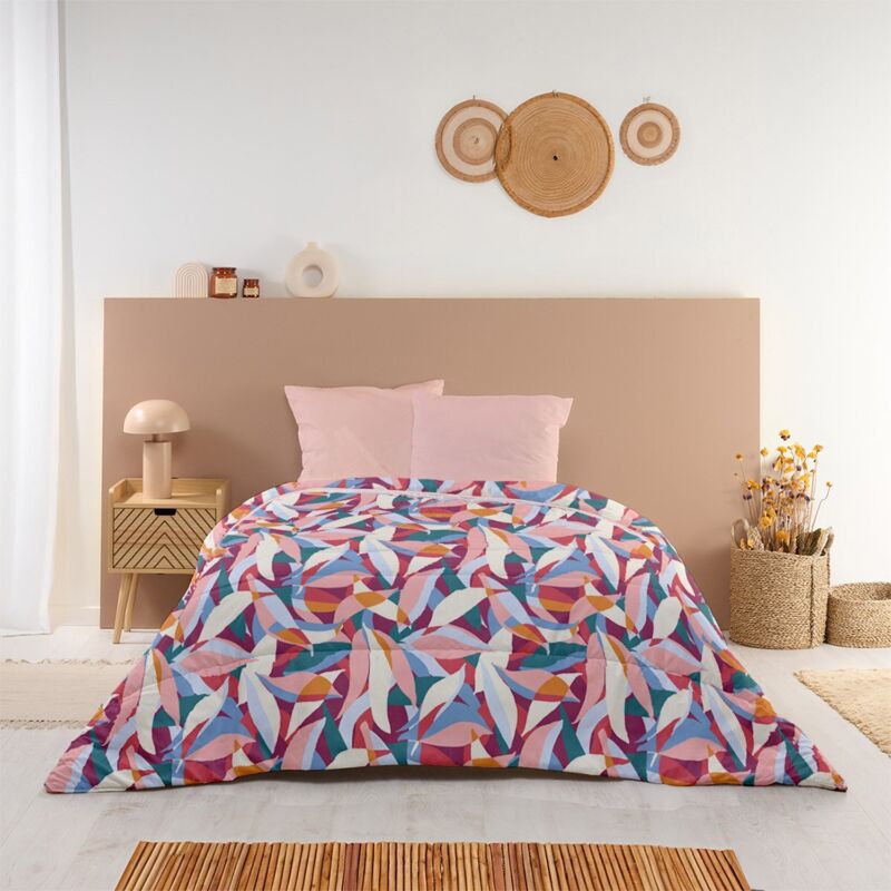 Bleu Calin - Couette imprimée Imna - Chaude 400g/m2 - 140x200cm