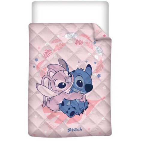 AYMAX Couette Imprimée - Stitch et Angel - Calin - 140x200 cm