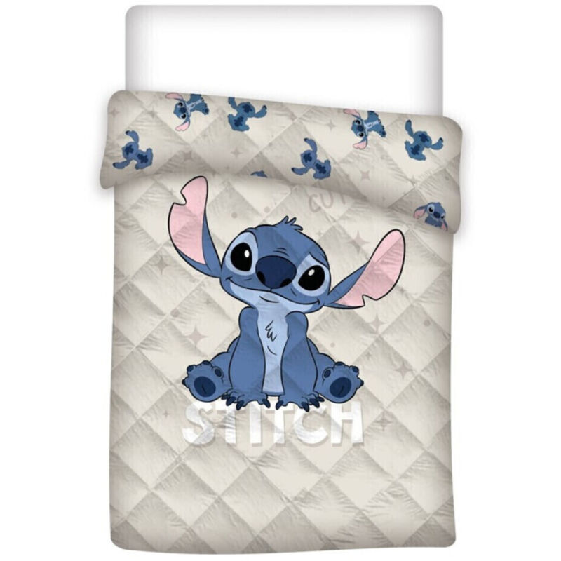 Aymax - Couette Imprimée - Stitch Sur Fond Blanc - 140x200 cm