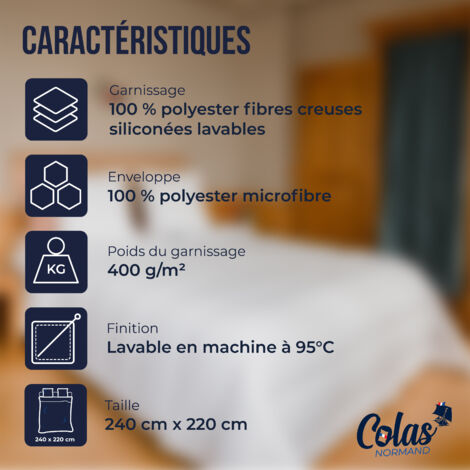 Couette lavable 95° chaude