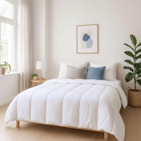 Couette mi-saison anti-acariens microfibre 350g 260x240