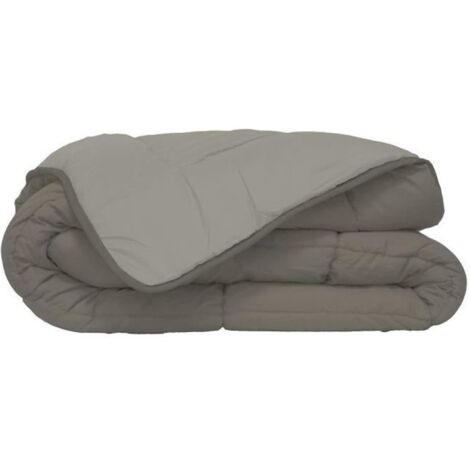 Couette Microfibre 400g/m2 CALGARY Taupe + Lin 220x240cm