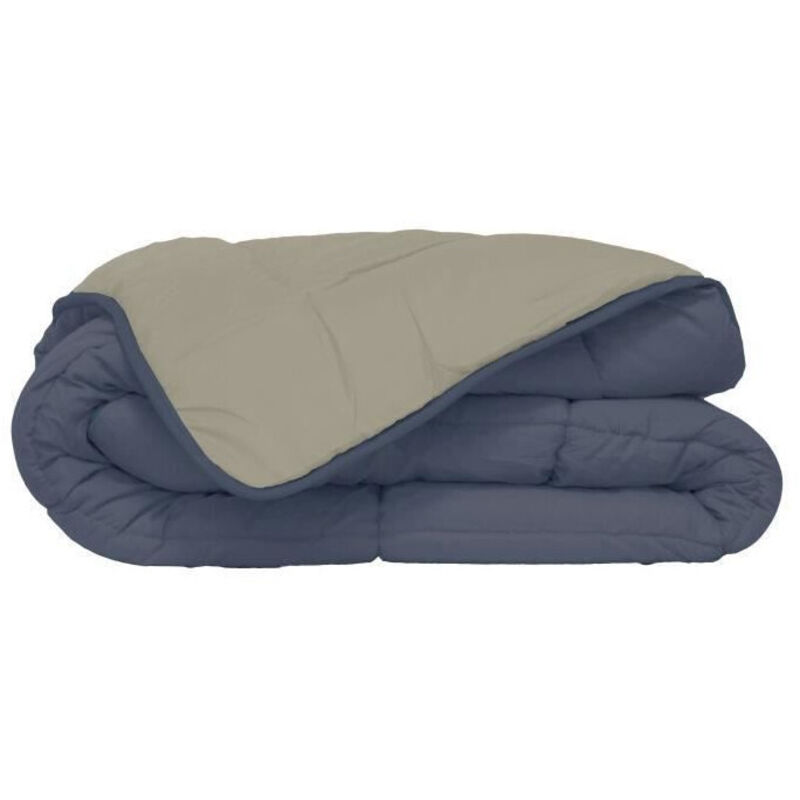 Calgary couette microfibre petrole/mastic 140