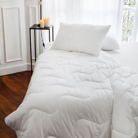 Couette polyester HARMONIE fibre creuse siliconée 4 saisons 200x200 cm
