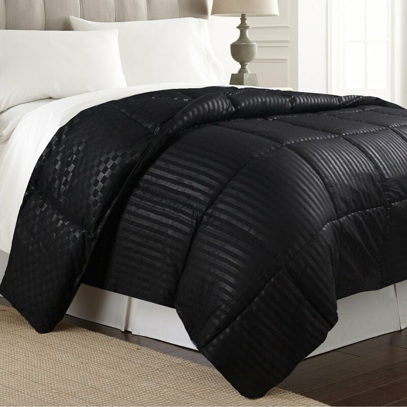 Couette Soft Luxe : Légére 250g/m² et tempérée - noir 140x200 cm