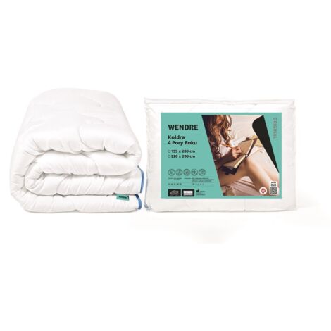 Couette toutes saisons 4 saisons 220x200 cm microfibre blanche