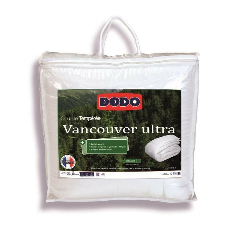 Dodo - Couette vancouver 140x200 cm - Ultra tempérée - Fabriqué en France