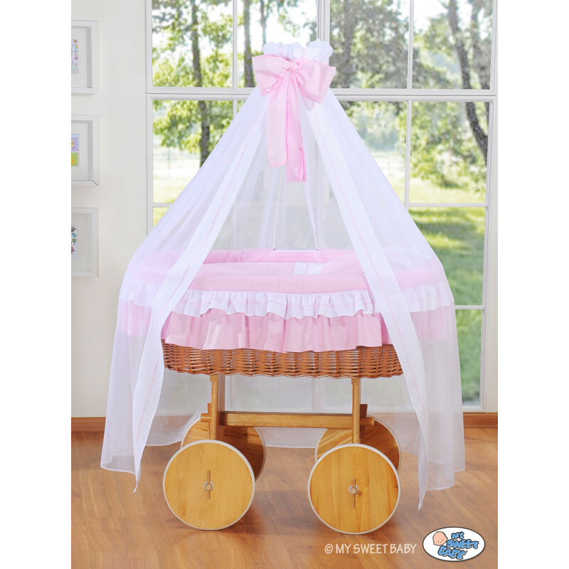 Couffin de Moïse avec baldaquin de luxe - Bell Amy Pink