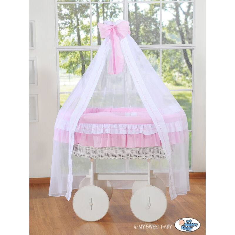 Couffin Moïse Deluxe avec baldaquin - Bellamy Pink