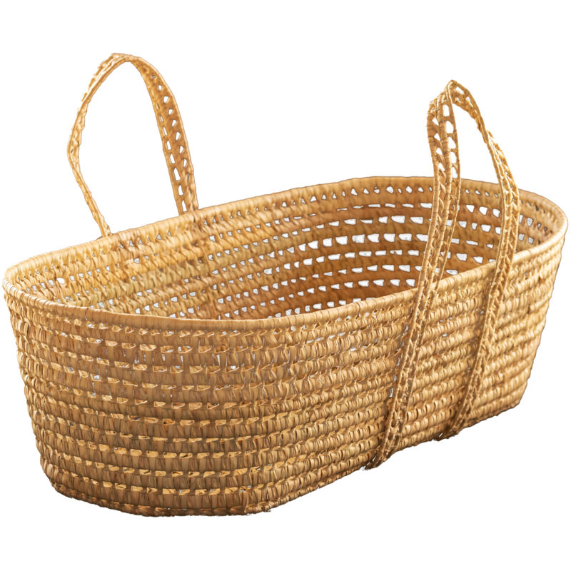 Couffin osier pour bébé Naturel 85x38x28 cm