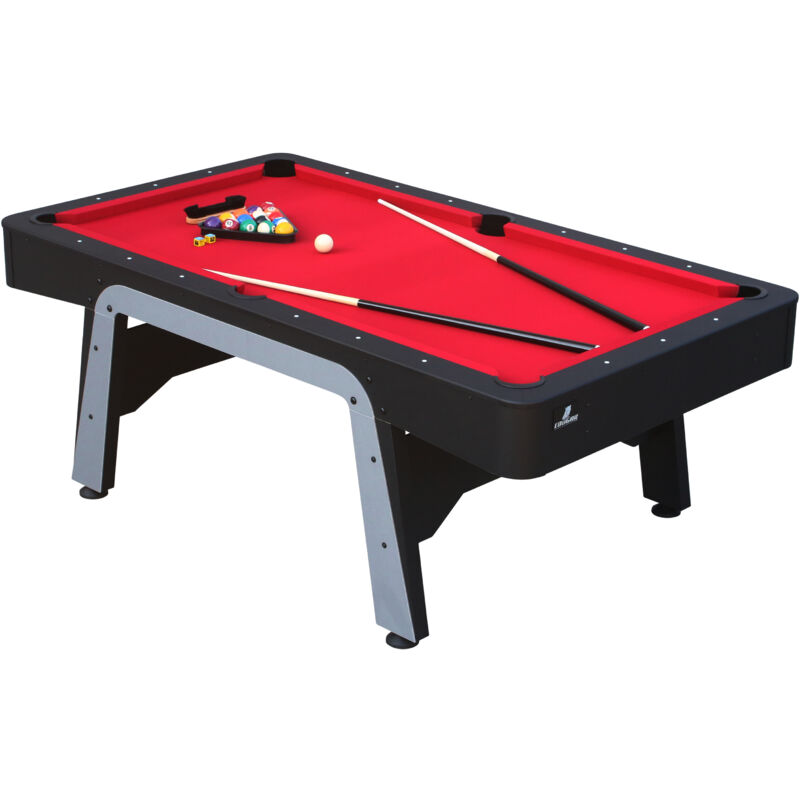 Table de Billard Arch Pro 7ft Noir / Rouge pour l'intérieur Accessoires inclus Table jeu Adulte & Enfant - Noir - Cougar