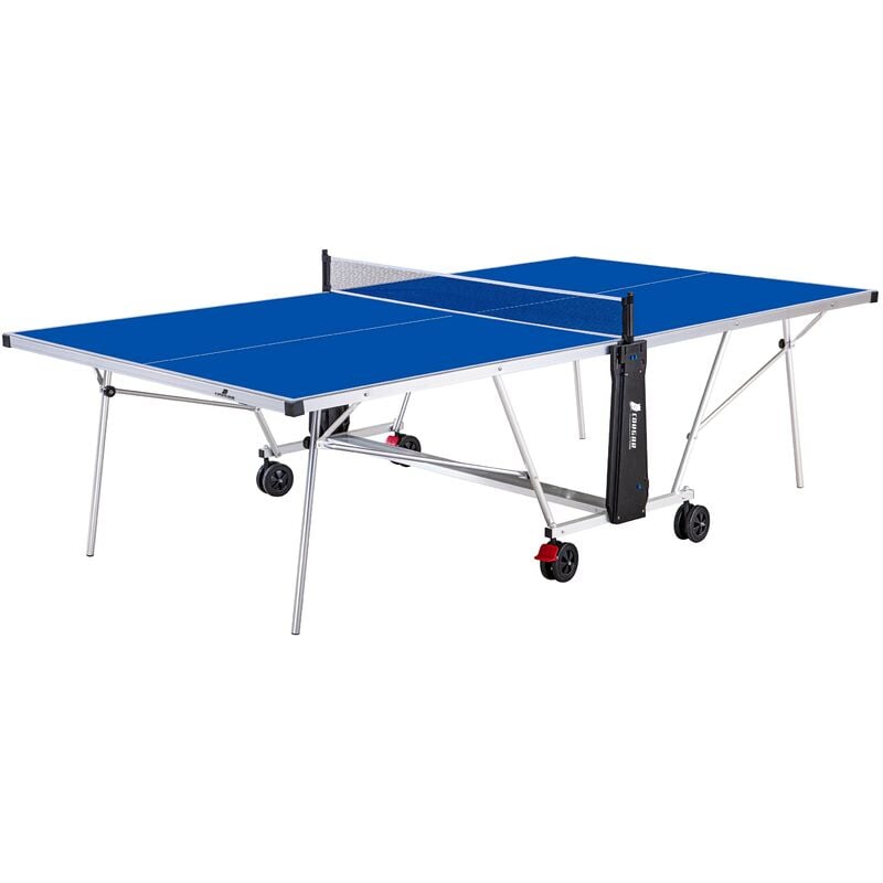 Cougar - Table de Ping Pong Interieur Exterieur Deluxe 2800 Bleue Ping Pong de Table Pieds Réglables, Filet Inclus Tennis de Table Cadre Robuste
