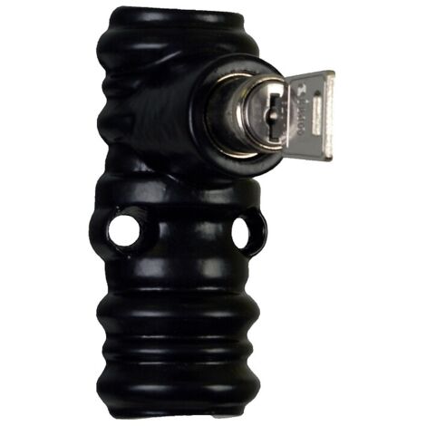 Coulant à clé pour tringle de 16 x 8 mm finition époxy noir - Rollinger