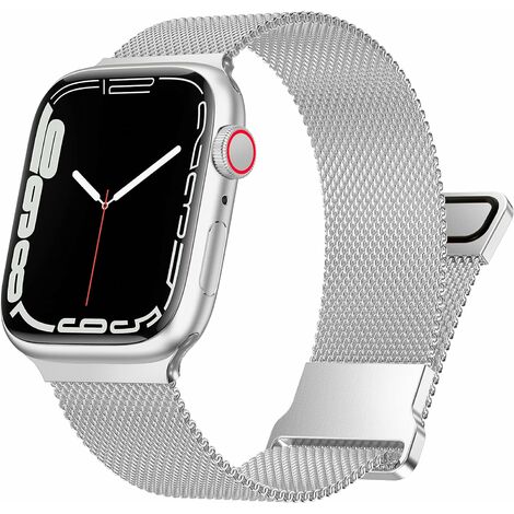 Bracelet + Coque Compatible avec Apple Watch Bracelet 42mm 44mm 45mm , Acier  Inoxydable Métal pour iWatch Series SE/8/7/6/5/4/3/2/1 Noir, - Achat/vente  bracelet de montre Noir Acier - Cdiscount