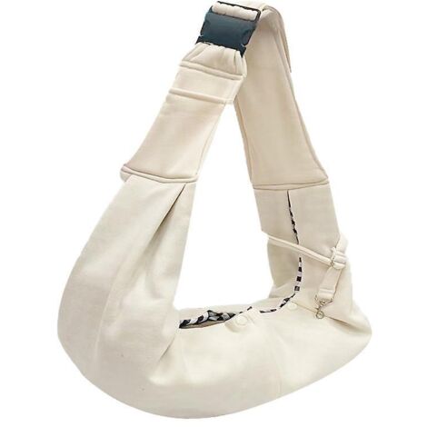 Couleur Beige Sac De Transport Pour Chien, Rversible Sling Sac De Transport Chien Bandoulire, Rglable Dog Sling, Sac De Transport Chiot Avec Croc