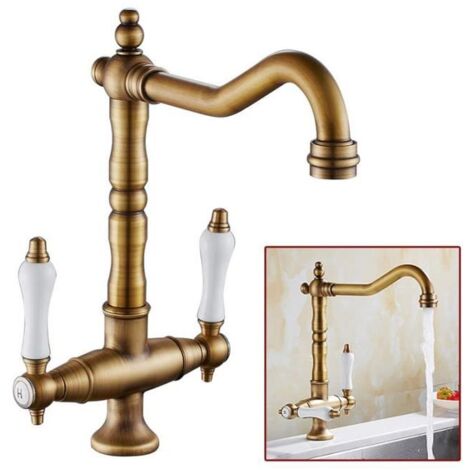 "Couleur :
 bronze
 Emballage inclus 1  robinets dévier de cuisine + tuyau dinstallation + raccords"