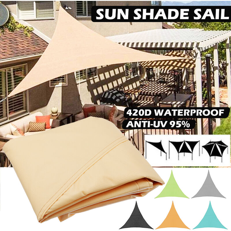 Manta - Couleur crème extérieure d'auvent de couverture d'auvent de polyester d'Oxford 420D imperméable de voile d'ombre de soleil beige Triangle