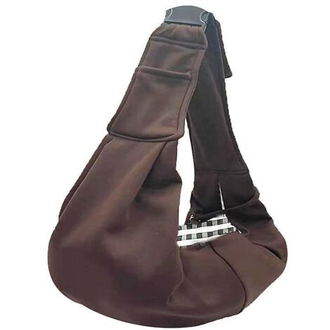 Couleur Du Caf Sac De Transport Pour Chien, Rversible Sling Sac De Transport Chien Bandoulire, Rglable Dog Sling, Sac De Transport Chiot Avec Cro