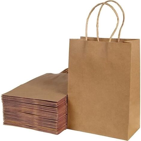 (couleur naturelle)Sacs-cadeaux - Non spécifié - 30pcs - Papier kraft - 21 x 15 x 8 cm - Écologique
