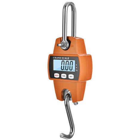 Couleur orange One Piece Mini Portable Digital LCD Échelle Électronique Gaming Échelle Grue Échelle avec 300 kg Échelle avec Crochet Voyage Valise Pêche En Plein Air Chasse Ferme -265  81  46mm