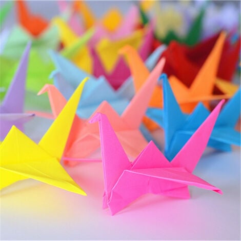 Couleur origami a4 papier de couleur fait main pour enfants élèves du primaire fait à la main carton dur spécial - grue en papier - 20x20cm (10 couleurs) 500 feuilles
