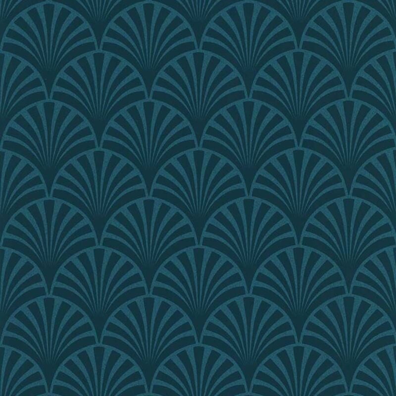

couleurs & matières Papel pintado 20's Pattern Artdeco azul - Azul