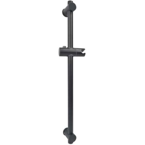 Coulissant pour barre de douche barre de douche en acier inoxydable noire hauteur totale 660 mm avec support de montage rglable en hauteur et en inclinaison