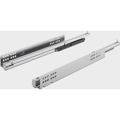 Coulisse à sortie totale Hettich Quadro V6 avec Silent Sys.STA galv. L.300mm 25kg - 45285