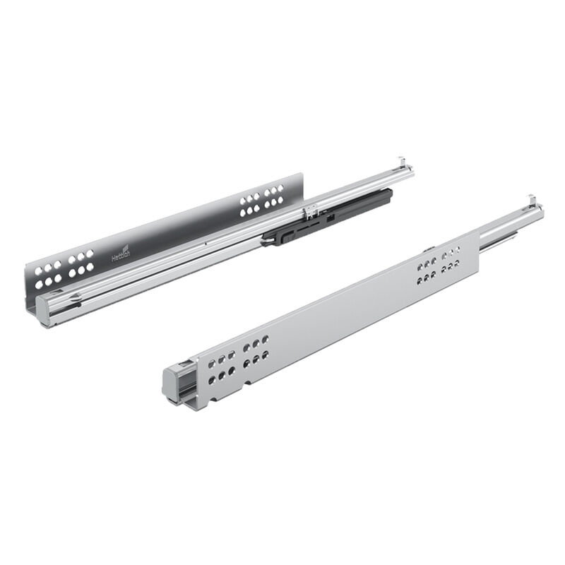 Paire de coulisse bois quadro v6 avec silent system - sortie totale - 30 kg - Profondeur intérieur de caisson mini : 613 mm - Longueur : 600 mm