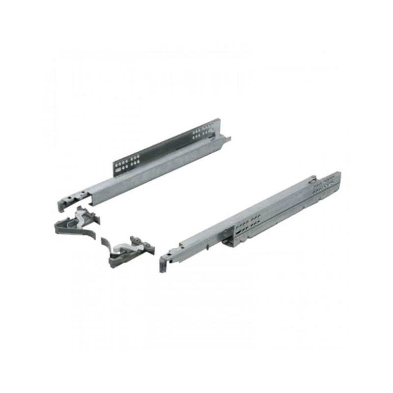 Salice - Coulisse invisible à sortie totale Push longueur 450mm zinguée nickelée A6557/45N Salice - Coulisse invisible à sortie totale Push longueur 450mm zinguée nickelée A6557/45N