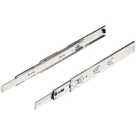 Hettich – Coulisse pour tiroir à billes 45 kg – Longueur 40 cm – Acier galvanisé – Fixation latérale pour coulissage précis