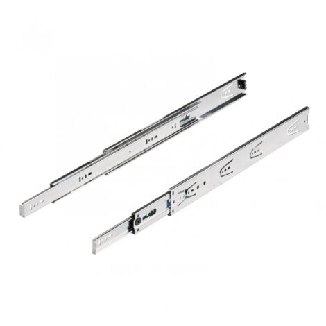 Hettich – Coulisse pour tiroir à billes – Charge maximale 45 kg – Longueur 50 cm – Fixation latérale – Acier galvanisé pour coulissage précis
